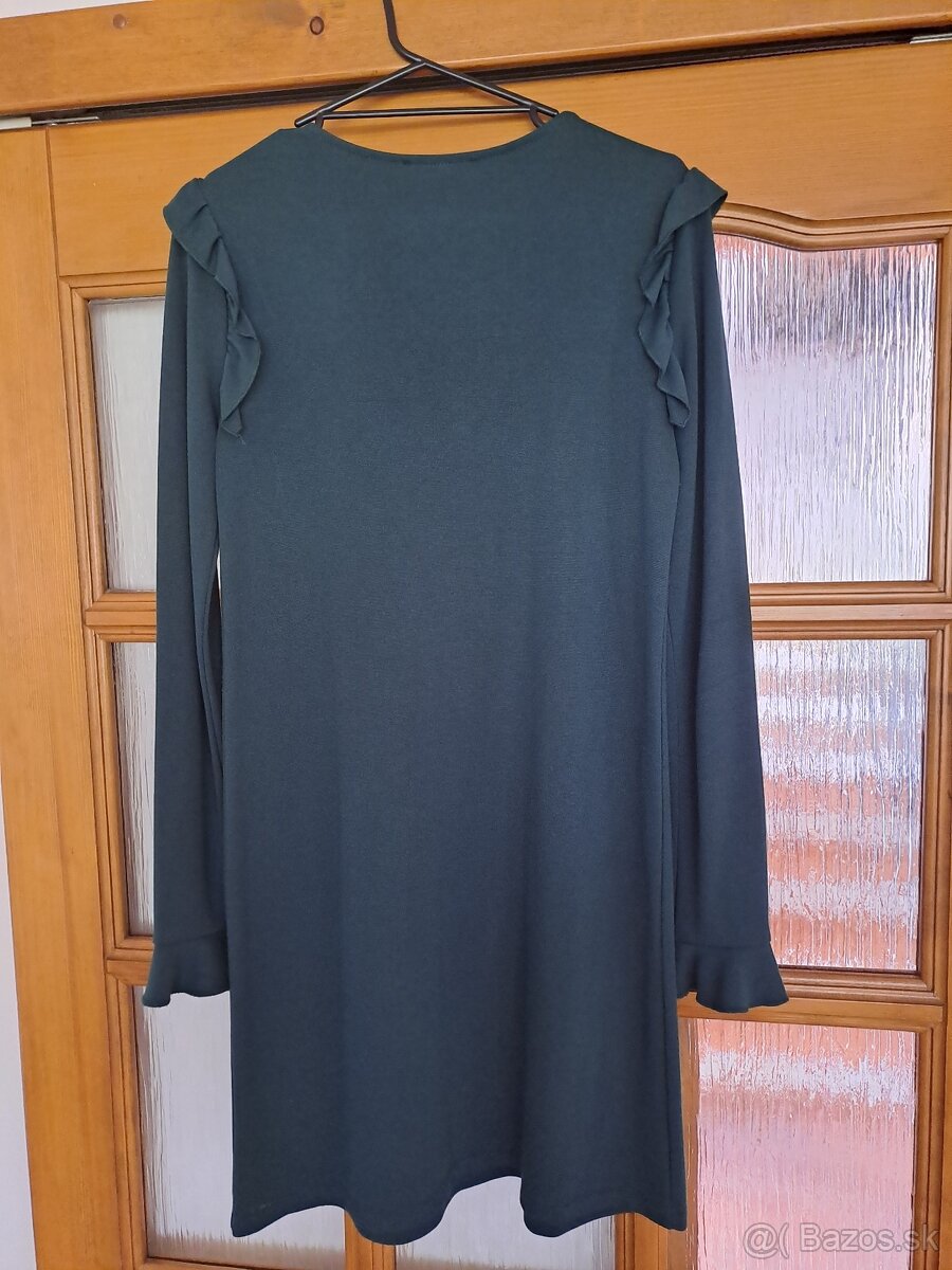 Tmavozelené šaty veľkosť L - 3