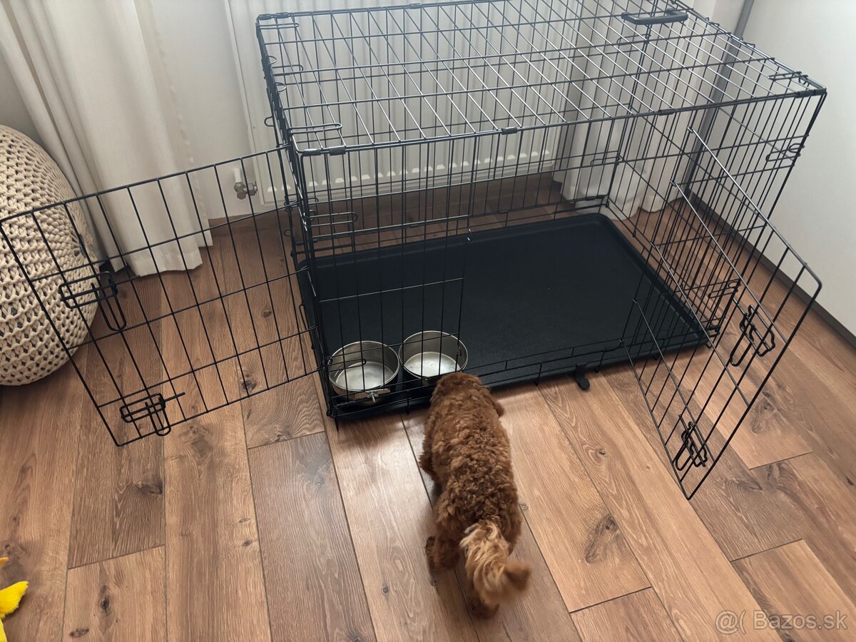 Predám psiu klietku s miskami - 3