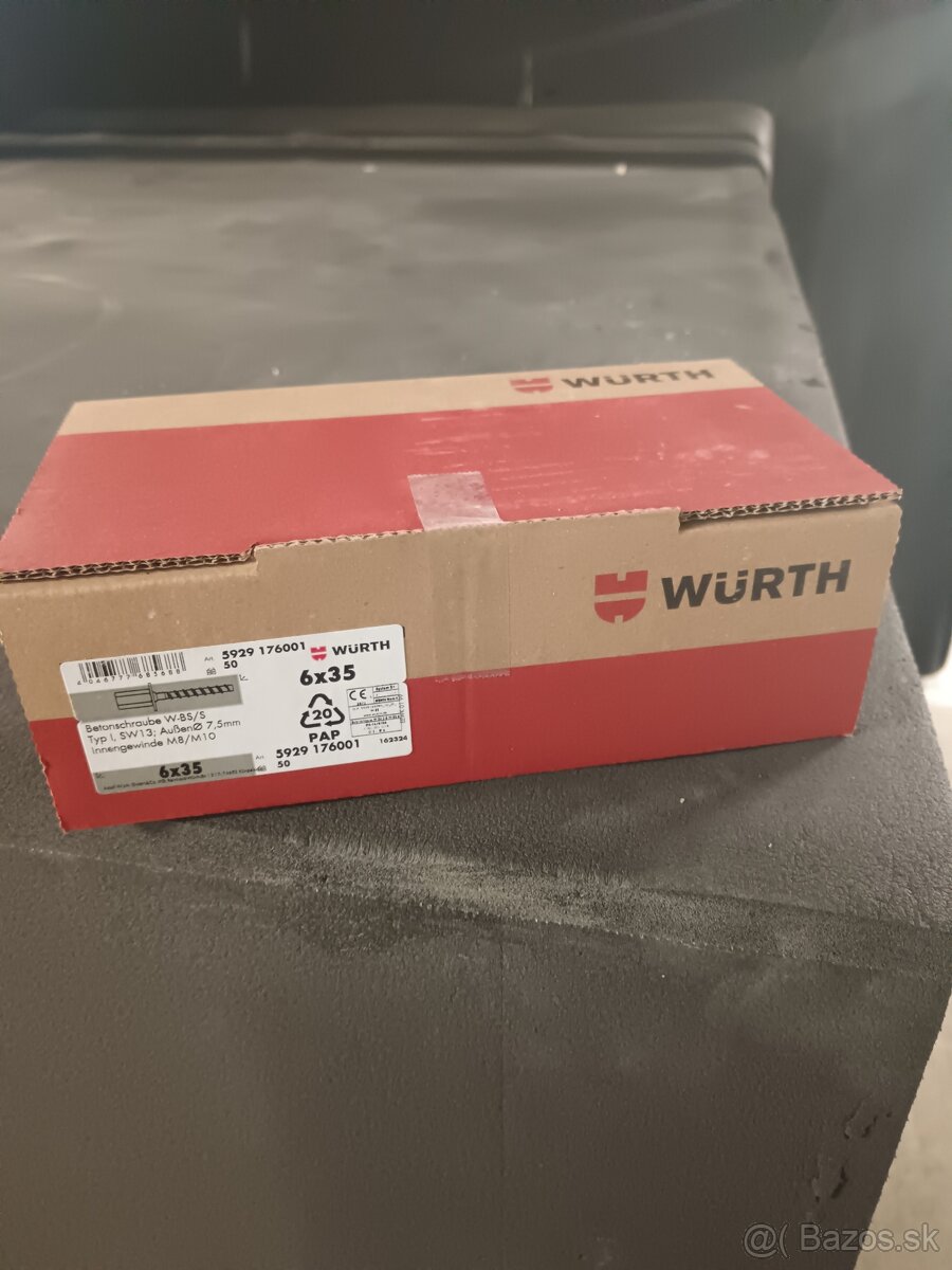 Predám hmoždinky do betónu wurth, hilti - 3