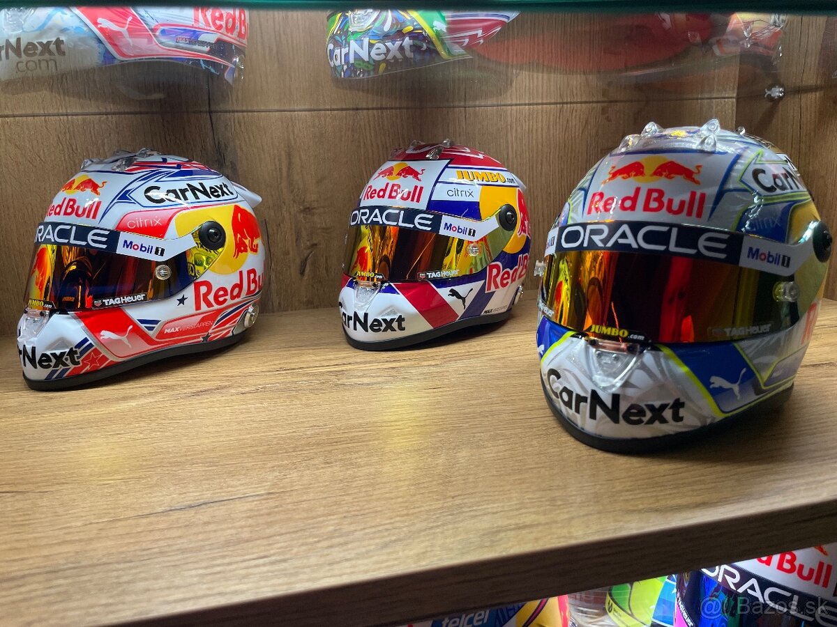 F1 helmy, šiltovky a modely - 3