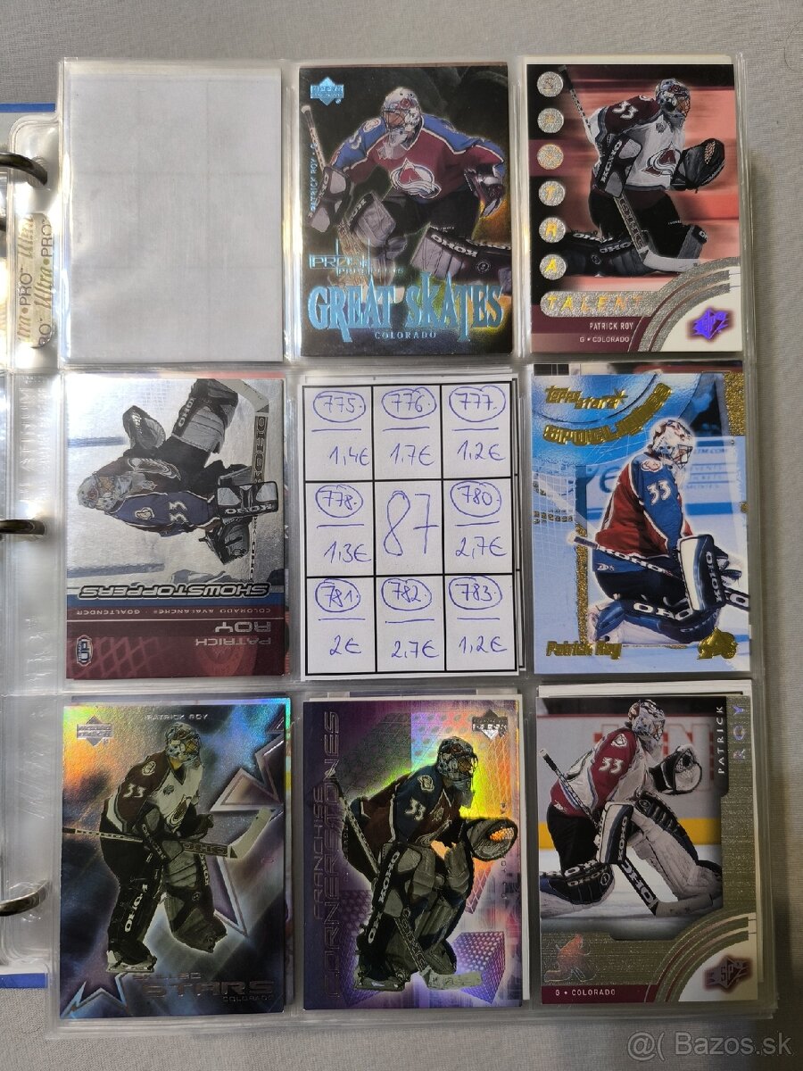 Hokejové kartičky - Patrick Roy 4 - 3