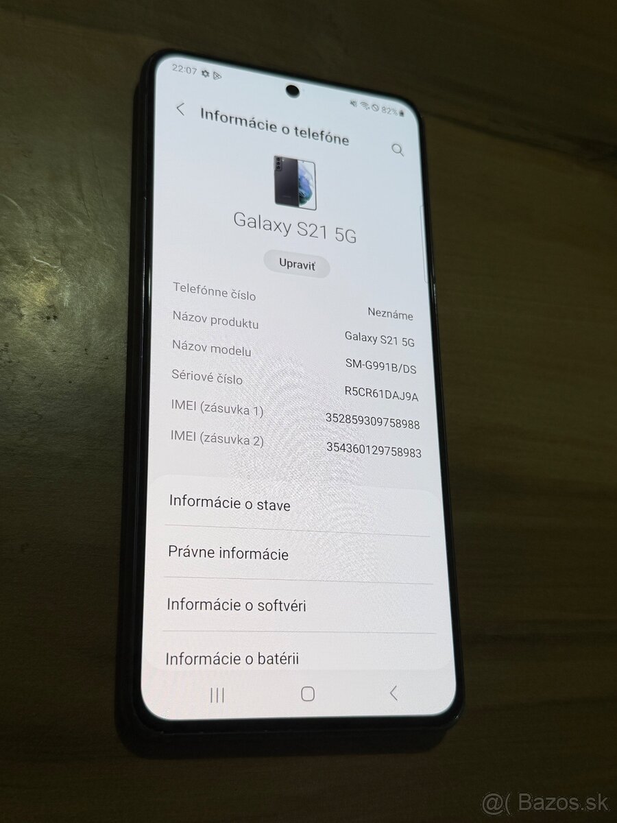 Predám Samsung Galaxy S21 5G 8GB Rám 128GB Black - 3