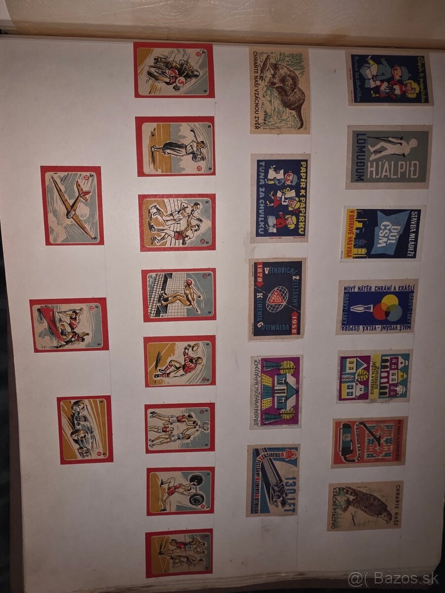 Staré zápalkové krabičky v albume - 3