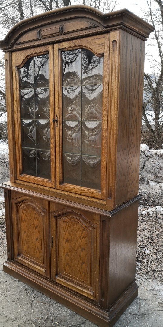 Rustikálna masivná vitrína - 3