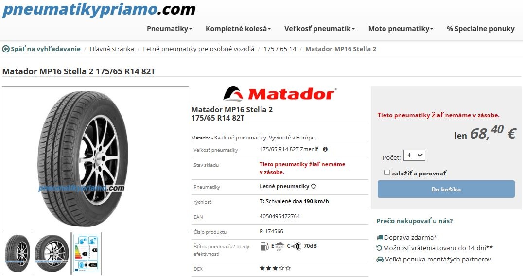 Letné pneumatiky R14 pár 03 - 3