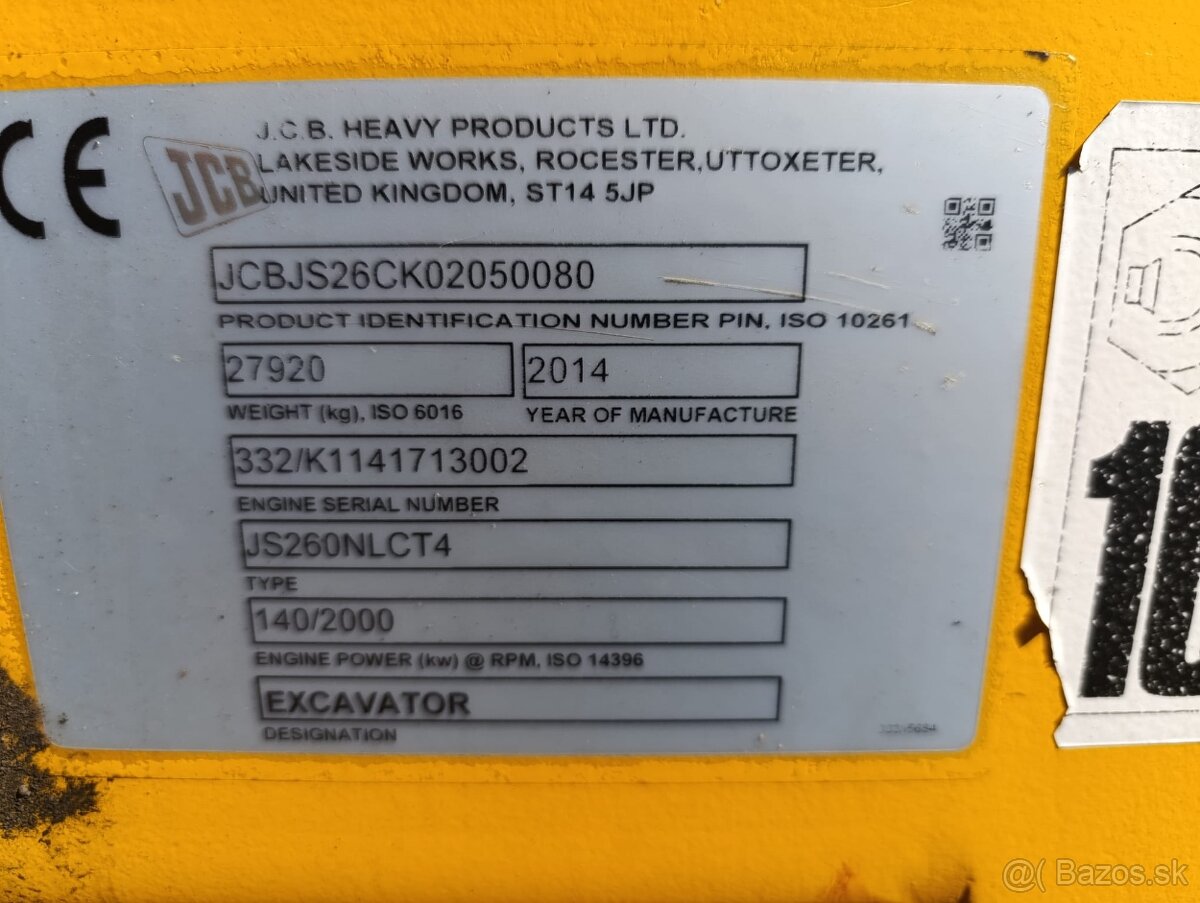 Pásový bagr JCB 260NLCT4 - 3