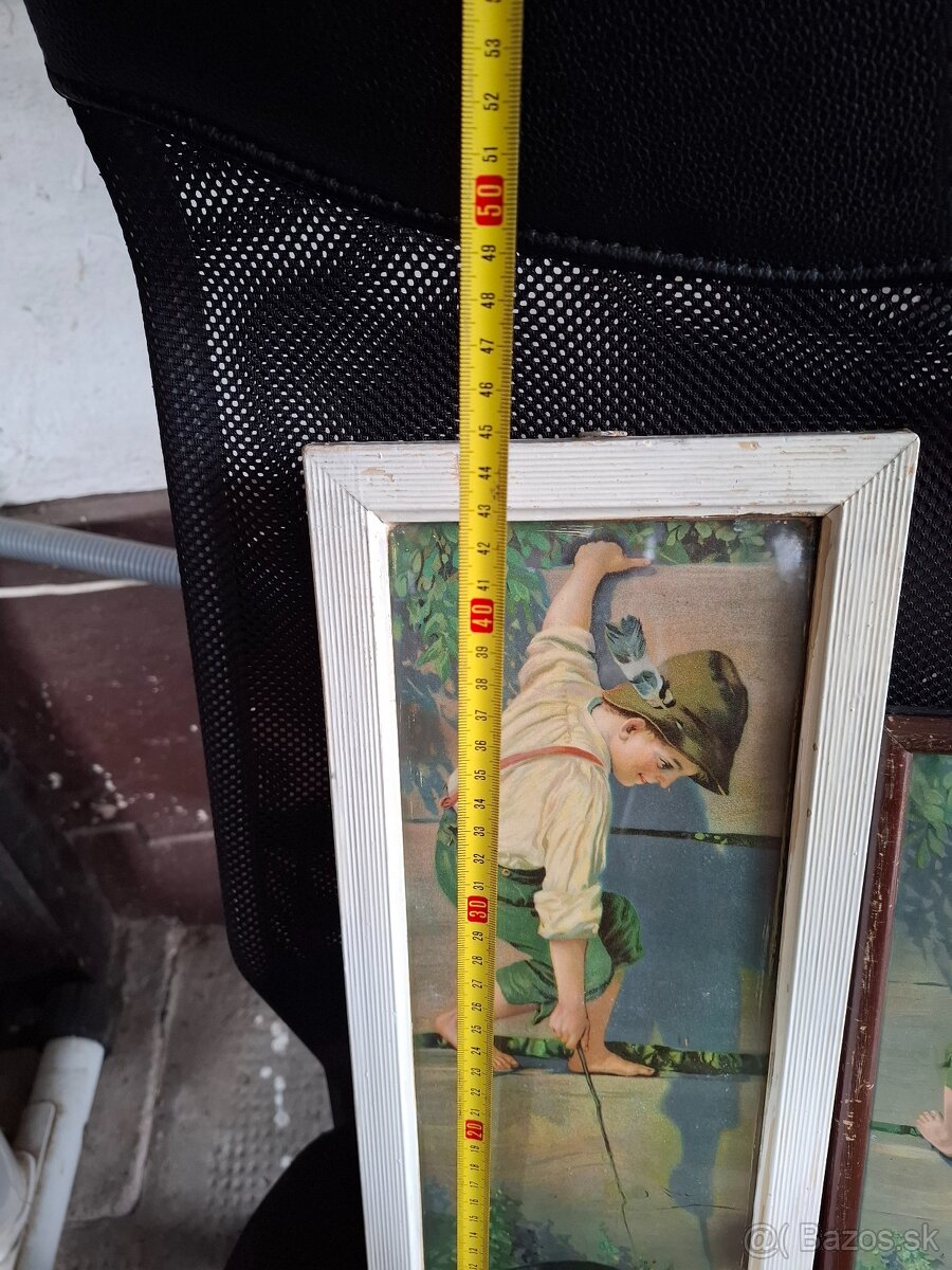 Predám dva staré obrázky chlapca so psom - 3