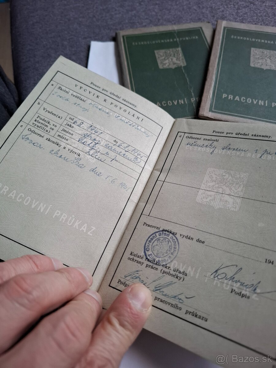 Staré pracovné preukazy - 3