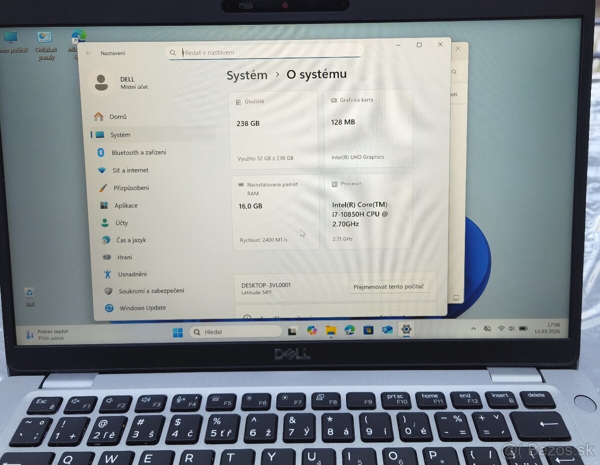 🔥 Dell Latitude 7411 – dotykový displej, Intel i7-10850H, - 3