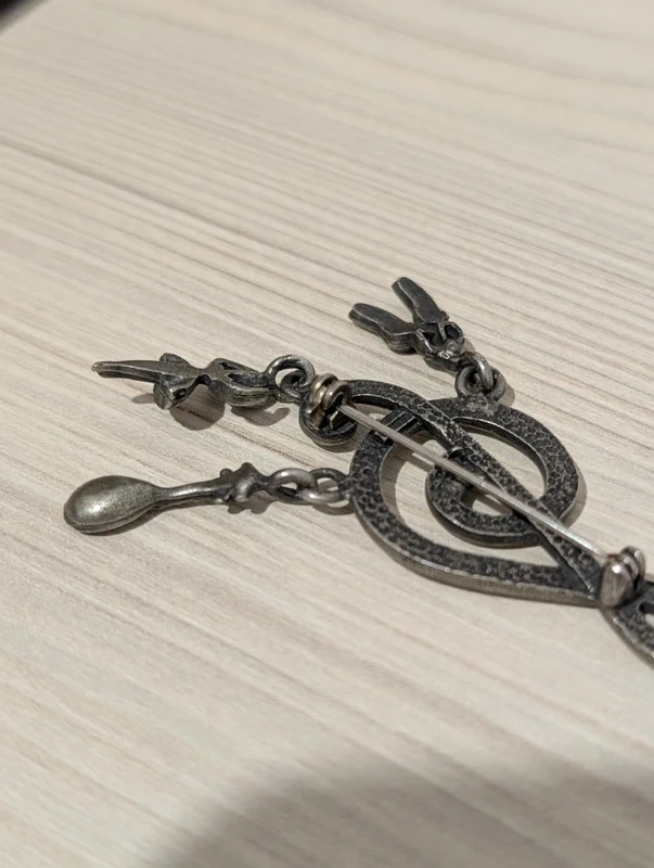 Vintage Hudobná brošňa – husľový kľúč / strieborný dizajn em - 3