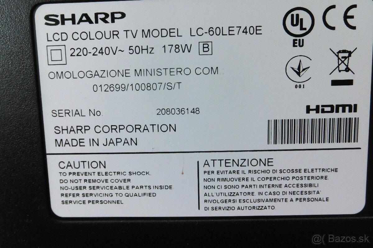 LCD televízor SHARP LC-60LE740E . - 3