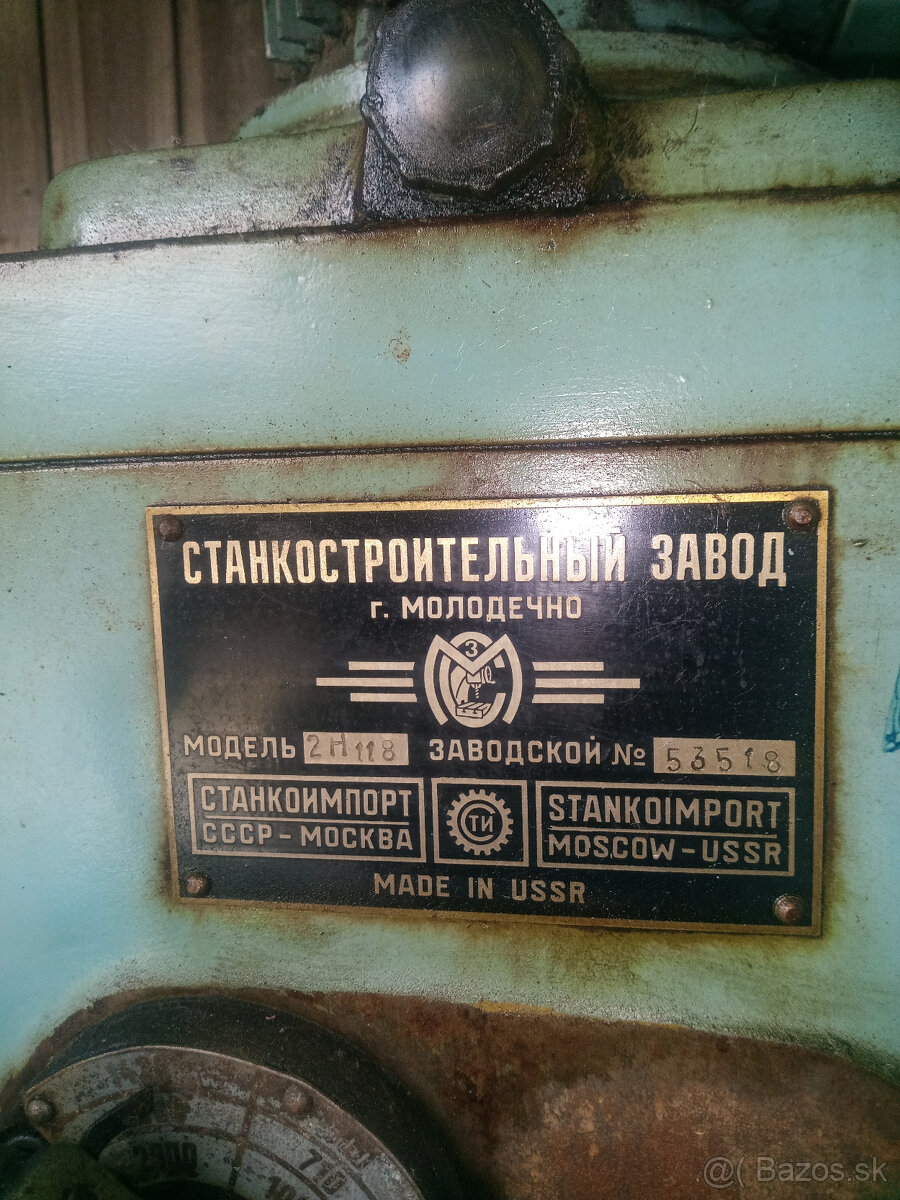 vŕtačka stojanová RUS, typ 2H 118 - 3