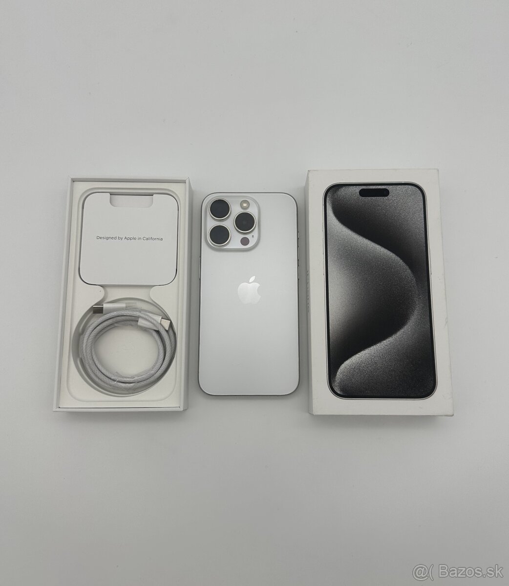 iPhone 15 Pro 128GB White Titanium + ZÁRUKA - 3