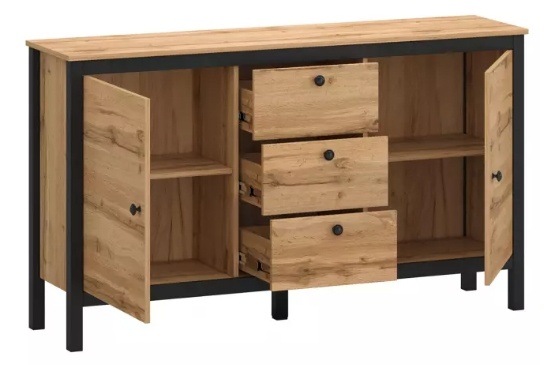 Predám komodu Palmer E dub wotan čierna - 3