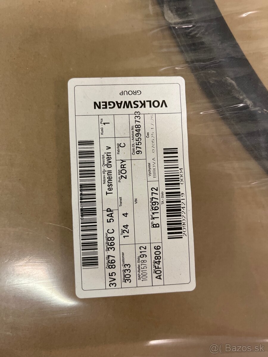 Tesnenie PZ dveri škoda superb 3 - 3