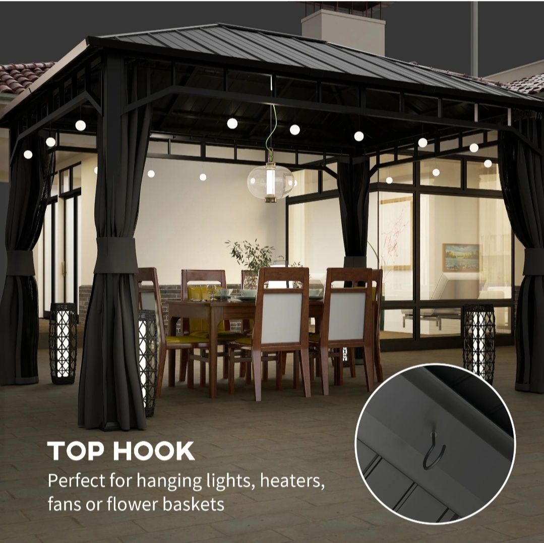 altánok 3x4m s pevnou strechou - 3