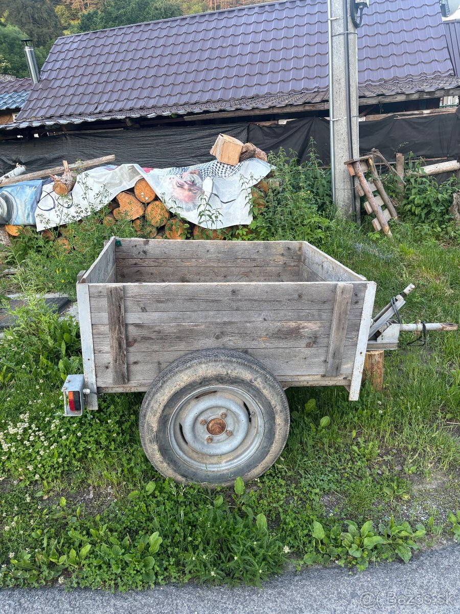 Predám brzdenú vlečku za traktorík - 3