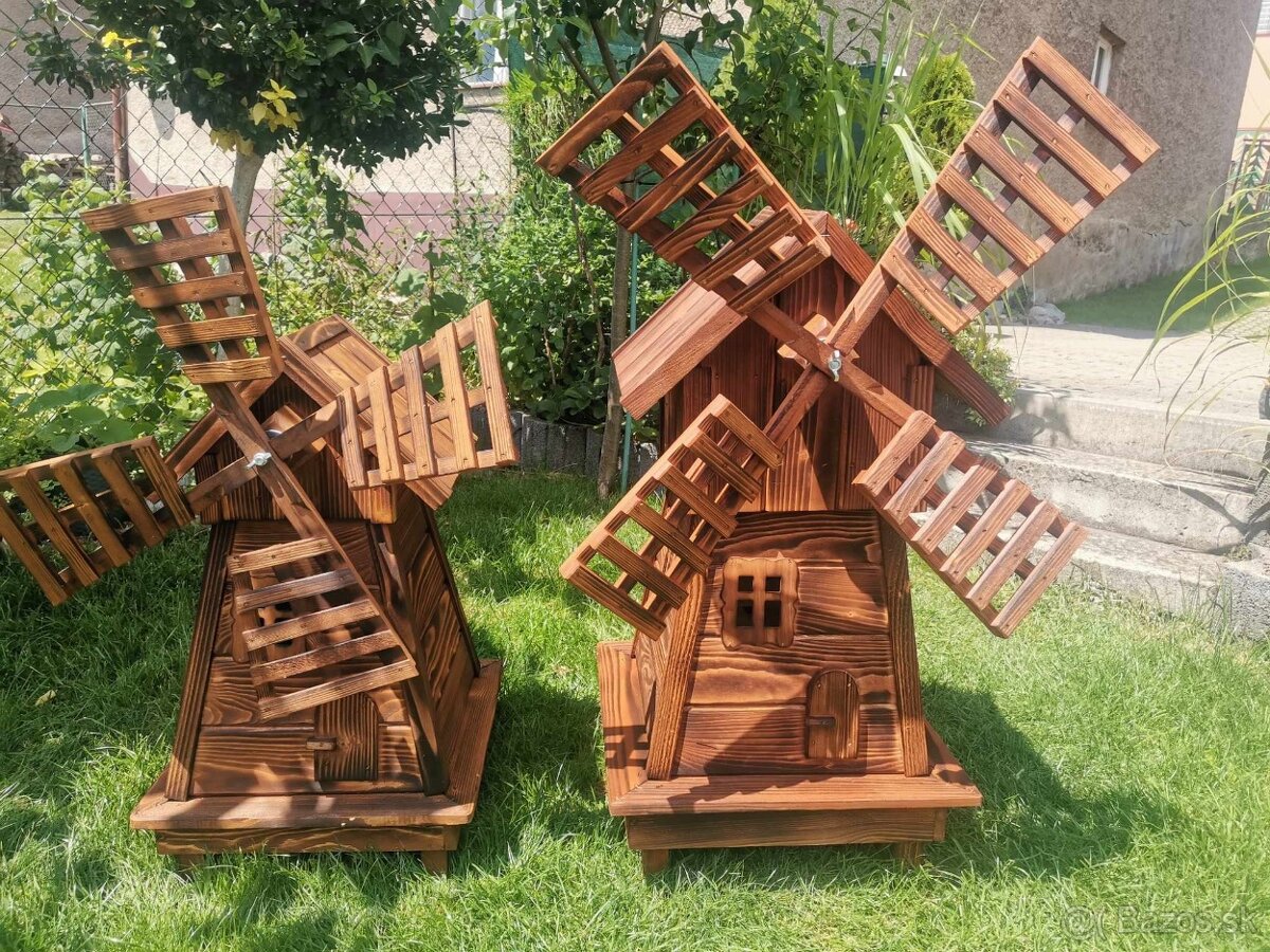 Mlyn veterný - dekorácia do záhrady - 3