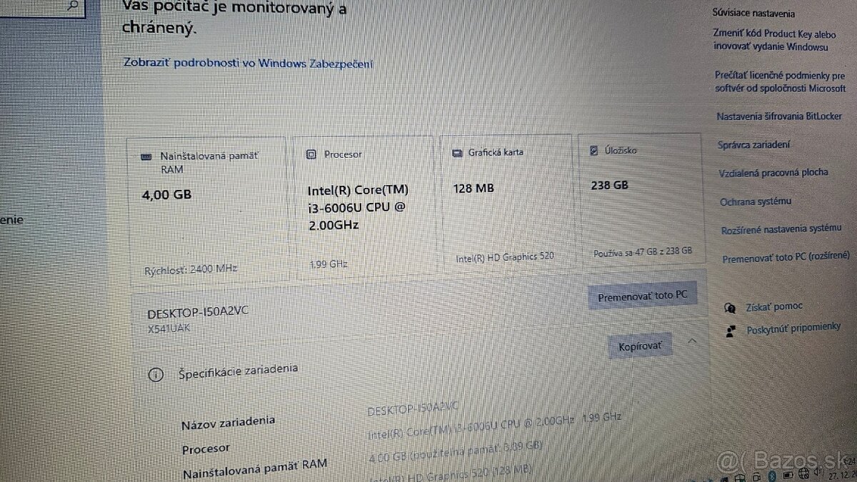 Starší notebook Asus 541 - funkčný, dobrá batéria - 3