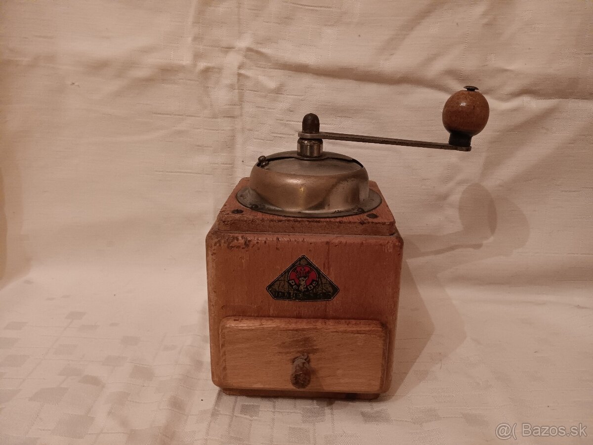 Starožitný mlýnček na kávu 4ks - 3