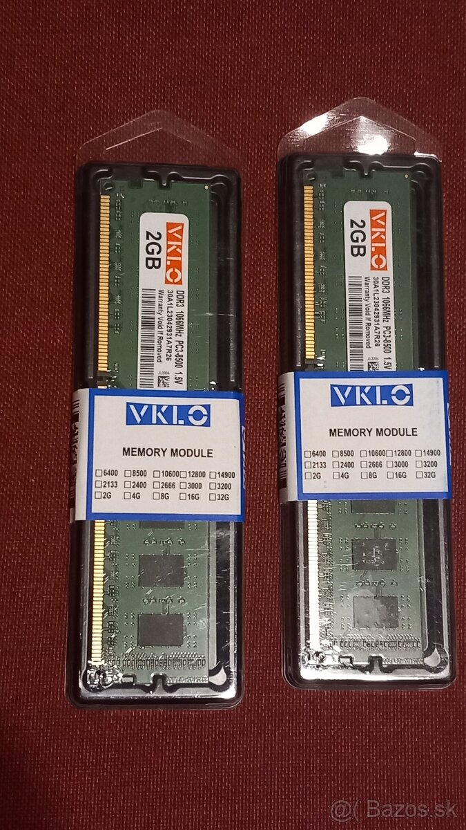 Predám DDR3 pamäte pre PC 2x2GB a 2x4GB - 3