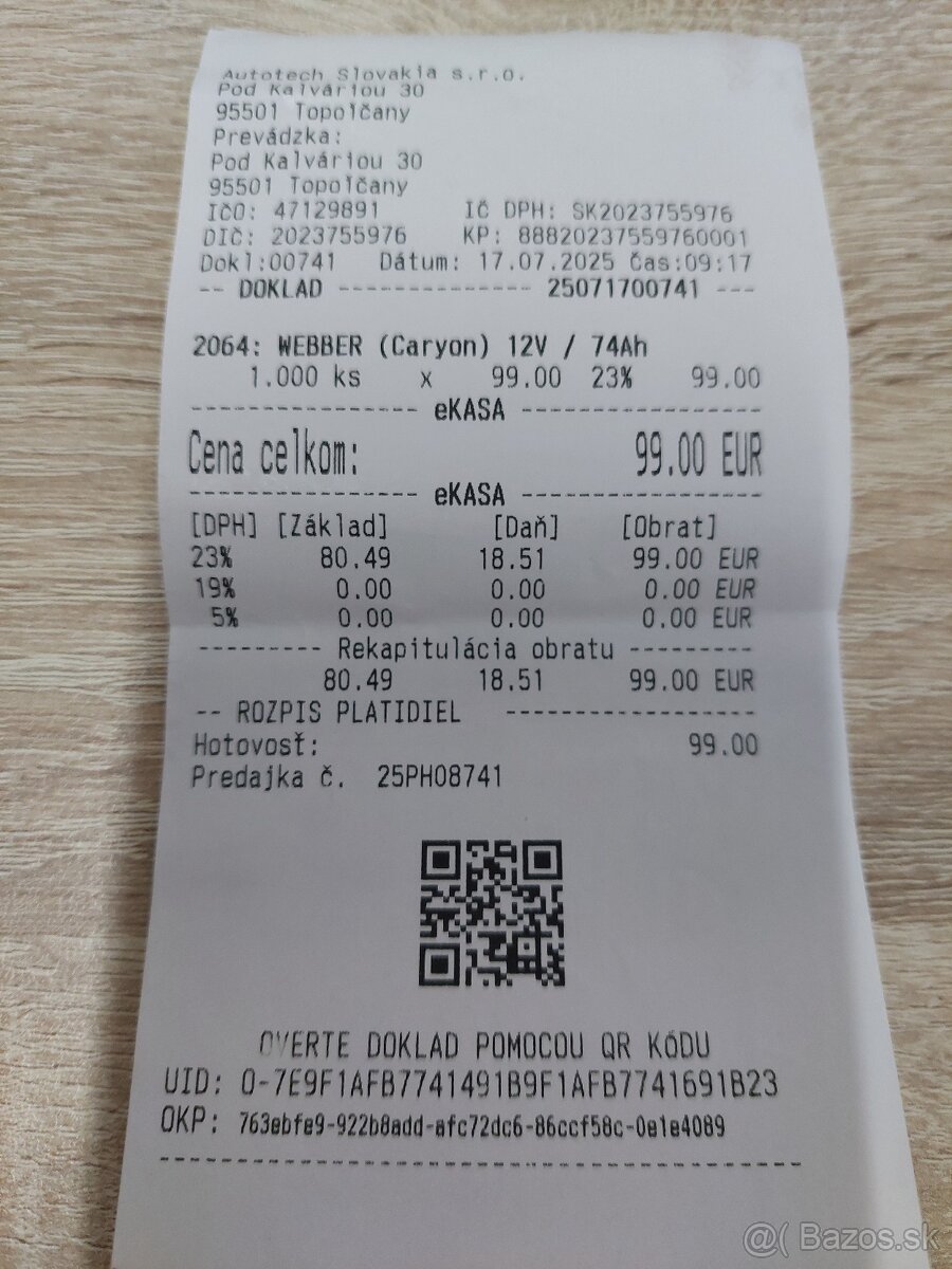 Autobatéria Webber 12 V/74 Ah - 3