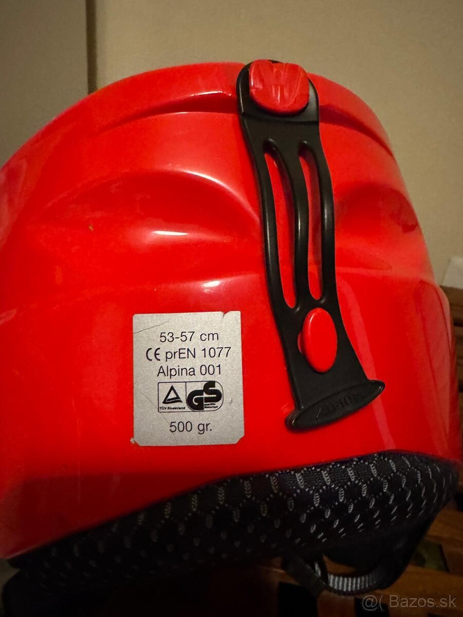 Detská lyžiarská prilba červená - 3