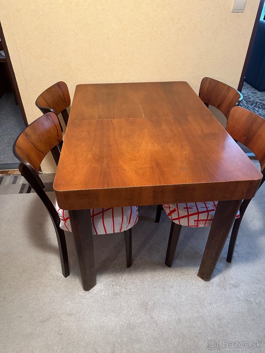 Predám rozkladací retro jedálenský stôl + servírovací stolík - 3