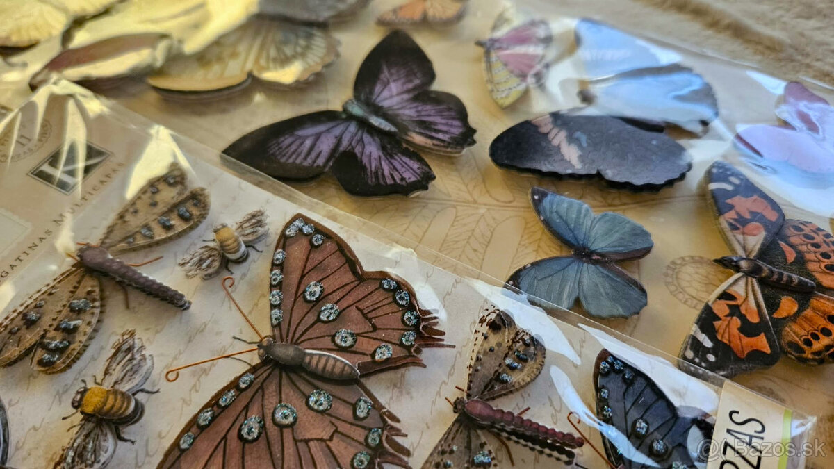 priestorové (3D) nálepky Motýľ, 2 balenia - 3