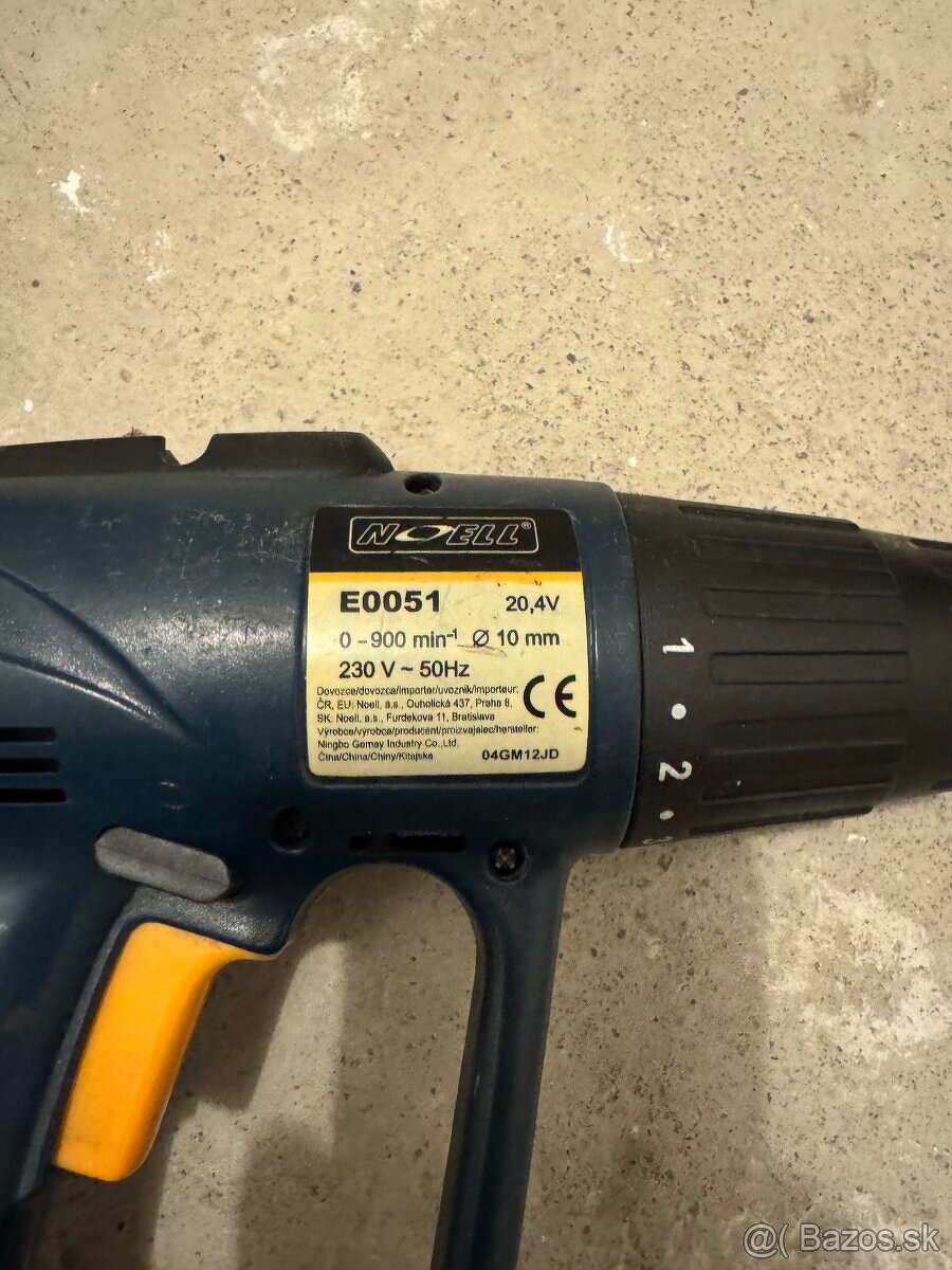 2x Aku vŕtačka Asist a Noell (20,4V) – na diely / repas - 3