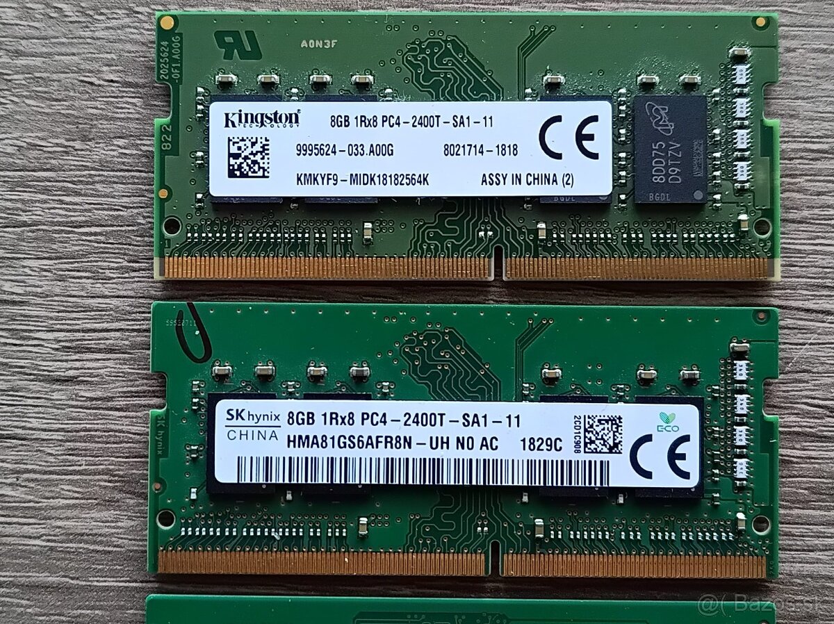 8GB Kingston, SkHynix - SoDimm 1Rx8 DDR4 - 3