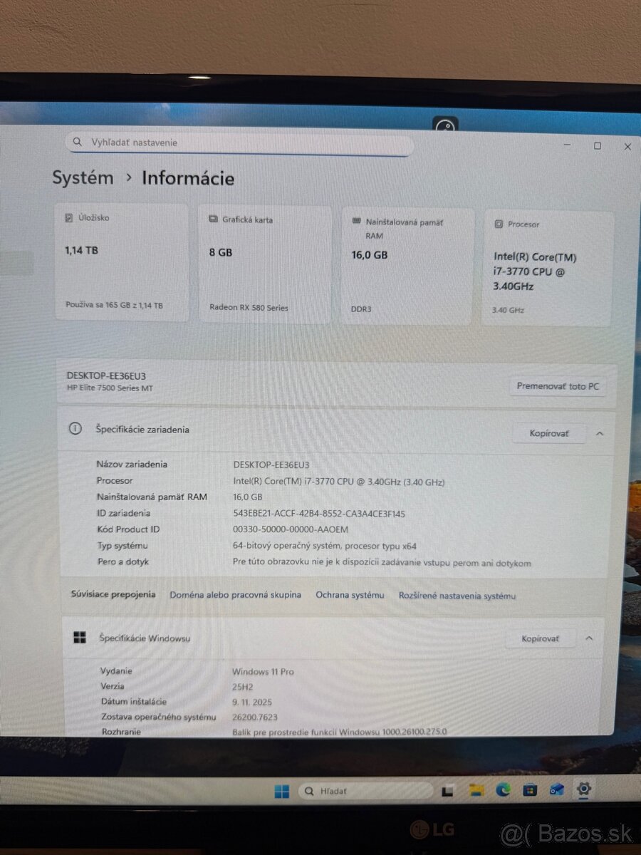 Herne pc rx 580, i7, ssd, Win 11, RGB - 3