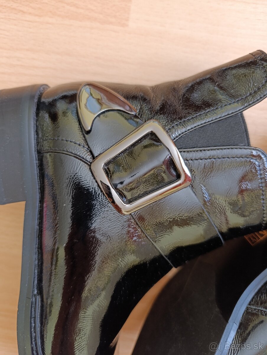 Kožené lakované čižmy - 3