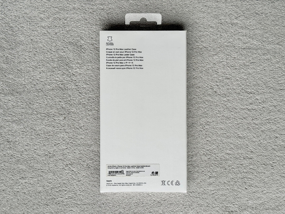 Originál Apple iPhone 12 Pro Max kožený kryt - hnedý - 3