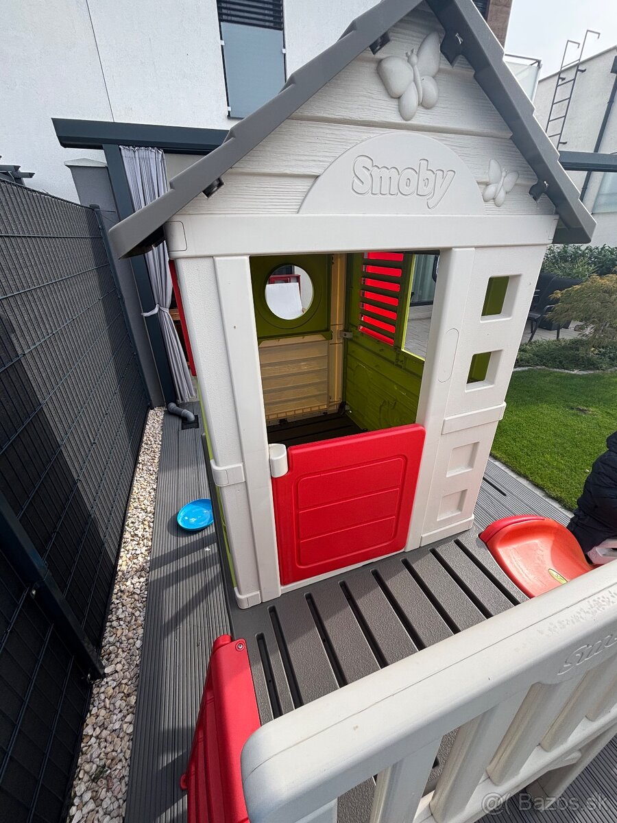 Smoby domček na platforme so šmýkačkou - 3