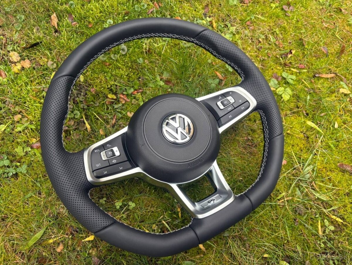 -Rline VW VOLANT KOZENY MULTIFUNKCNY biele šitie - 3