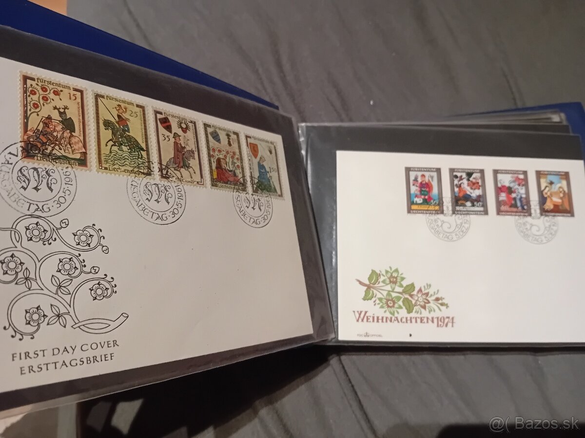 Lichtenštajnsko FDC v albume - 3