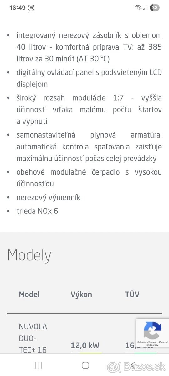 Nový kotol Baxi Nuvola Duo-tec+16 GA + radiator Korado - 3