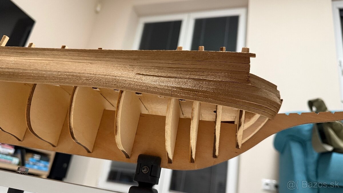 drevený model lode nedokončený - 3