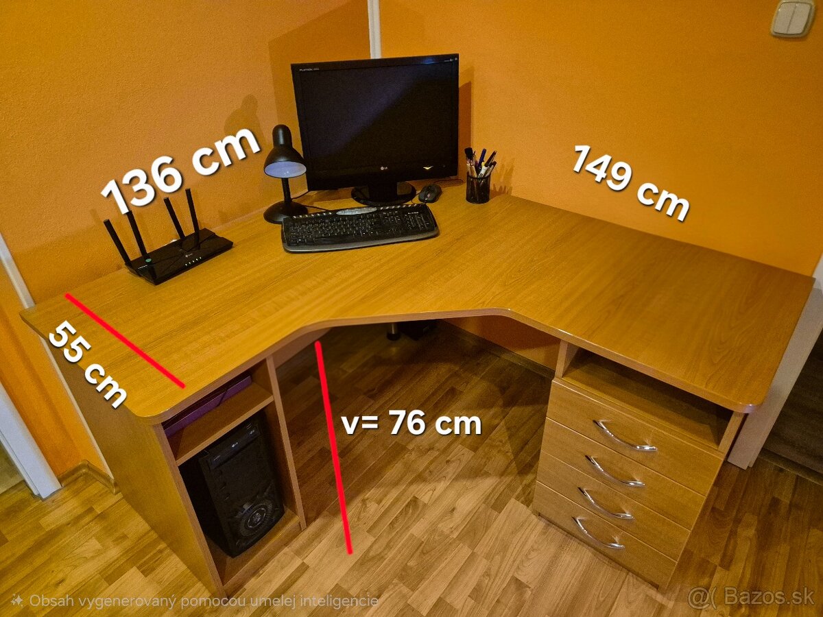 Rohový písací stôl - 3