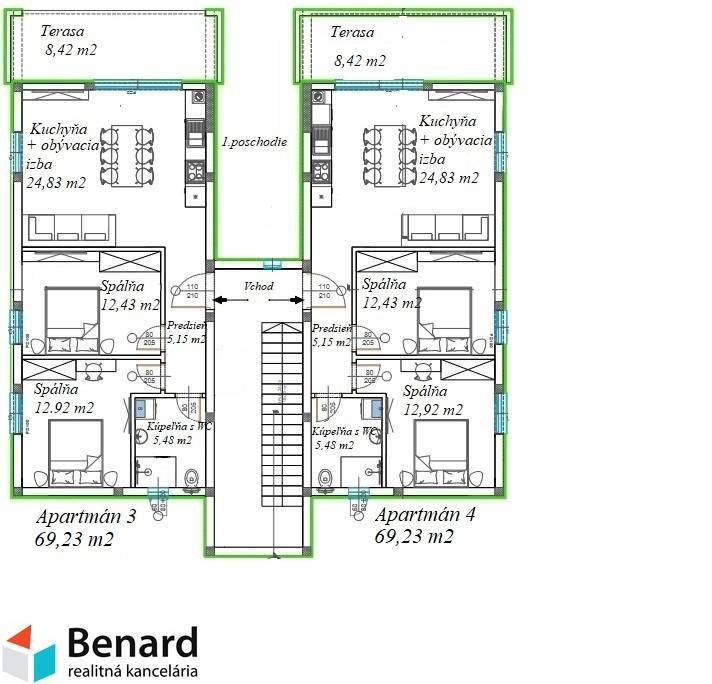 APARTMÁNY PREDAJ, 69 m2, RAŽANAC, CHORVÁTSKO - 3