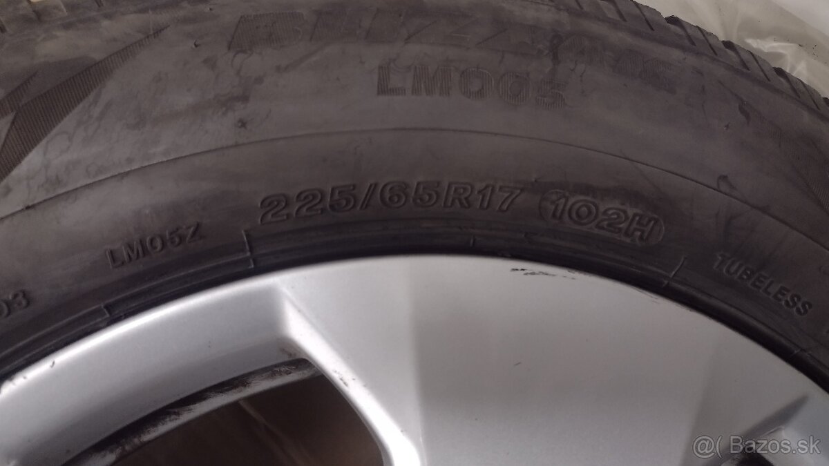 Predám sadu 4 ks ALU diskov so zimnými pneumatikami + TPMS - 3