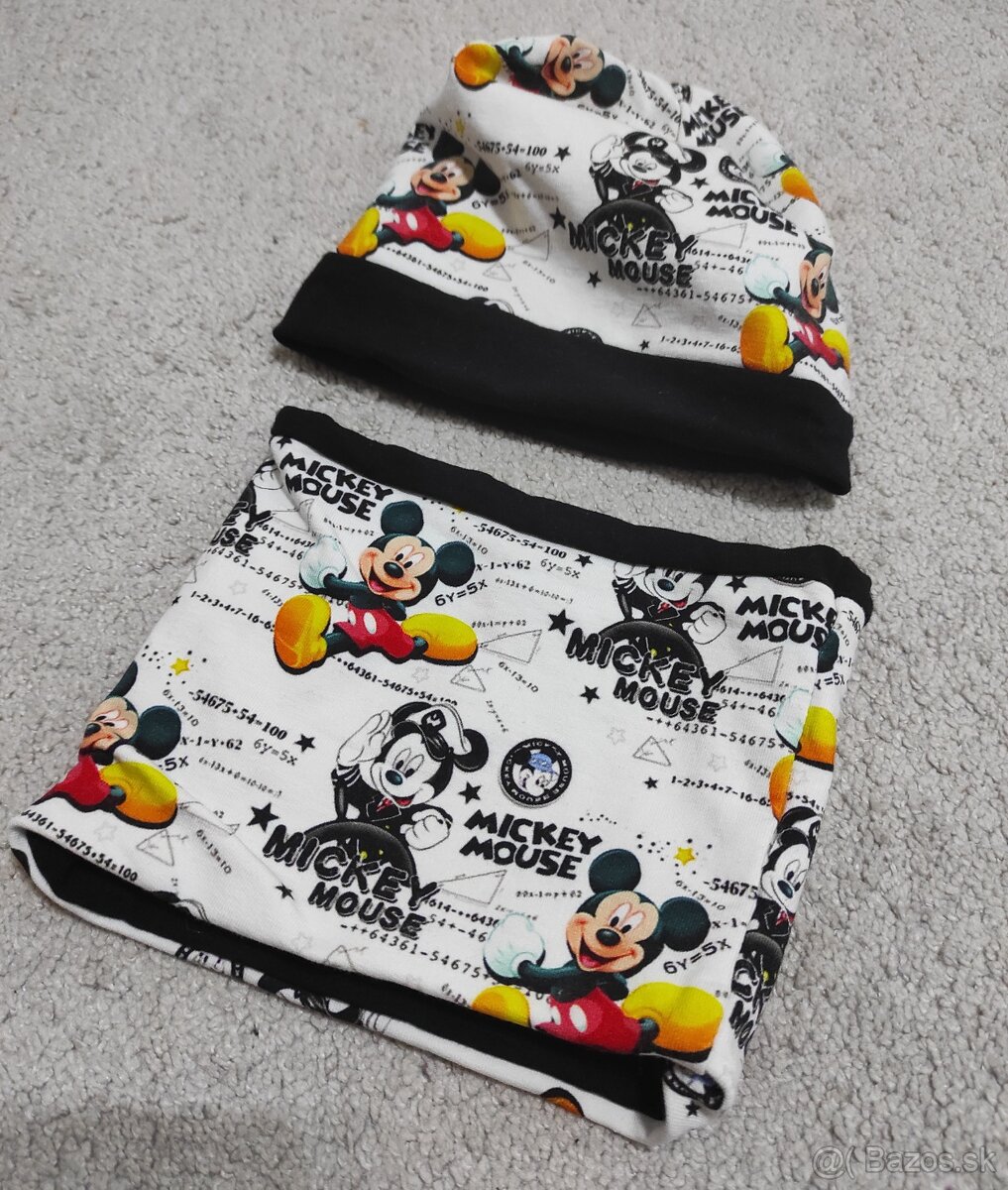 Prekrásny nákrčník a čiapka Mickey Mouse - 3