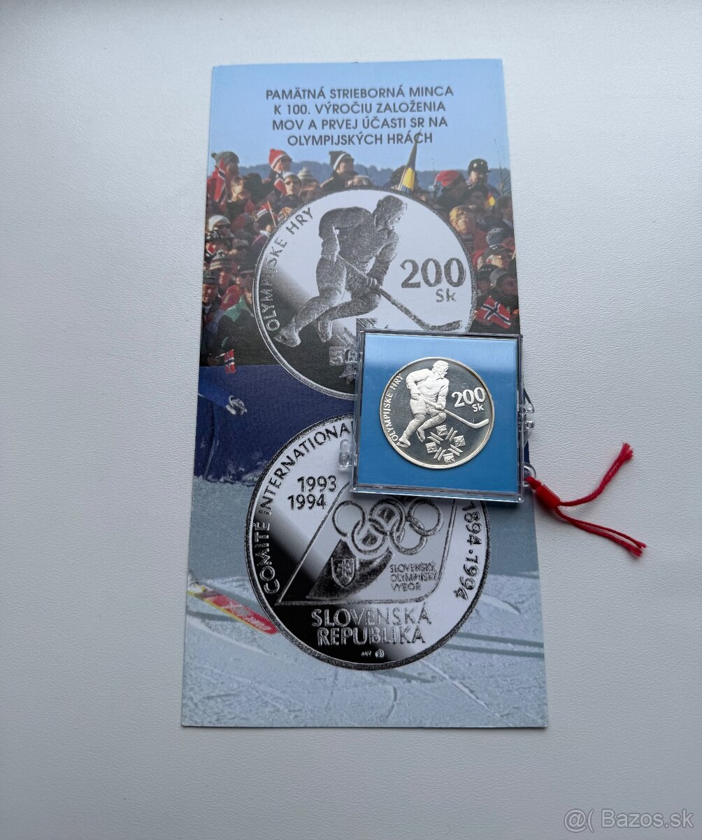 200 Sk 1994 - MOV a prvá účasť SR na OH - 100. výročie PROOF - 3