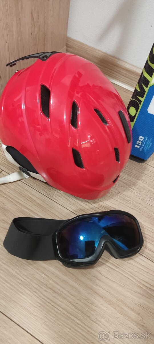 Lyže Atomic 130 cm, lyžiarky, prilba a lyžiarske okuliare - 3