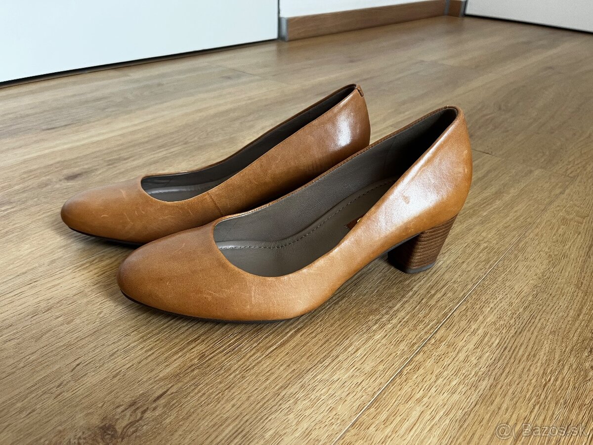 Hnedé lodičky Ecco, veľ.36 - 3