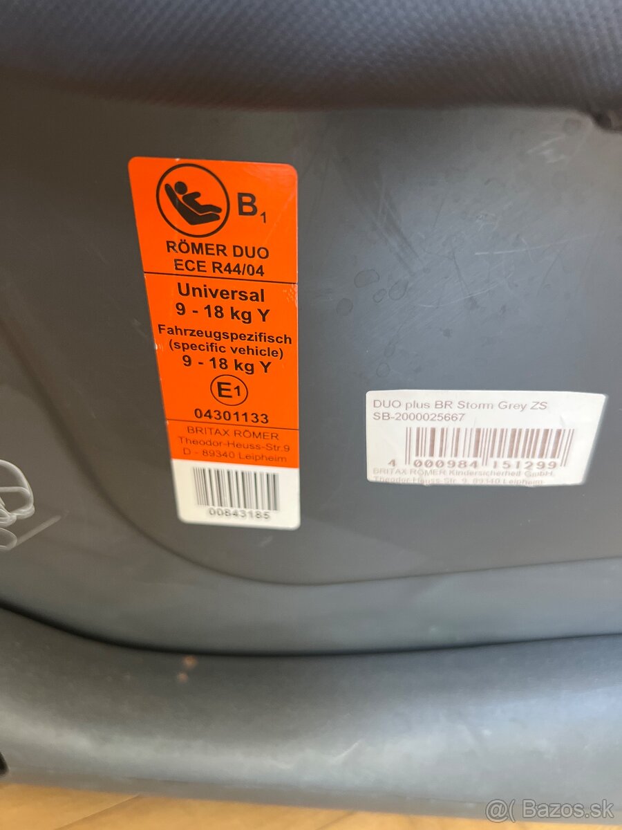 Predám autosedačku Britax Römer Duo - 3