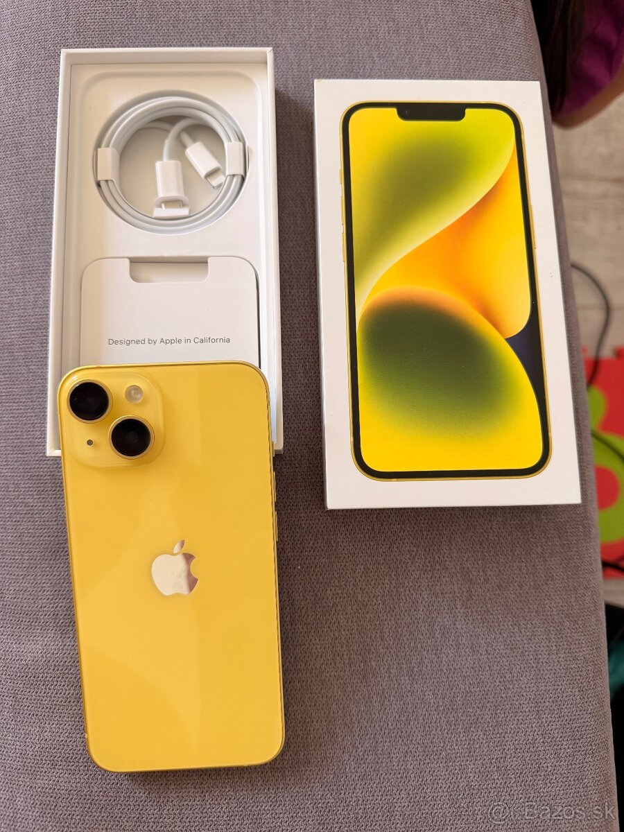 Predám iPhone 14 - Yelow - 128Gb - 3