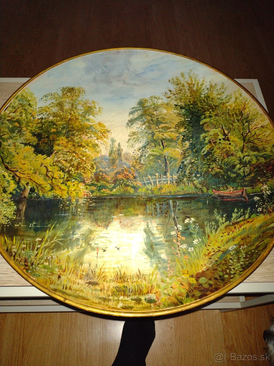 Starožitná terakotová plaketa P. Ipsen Kjøbenhavn, maľovaná - 3