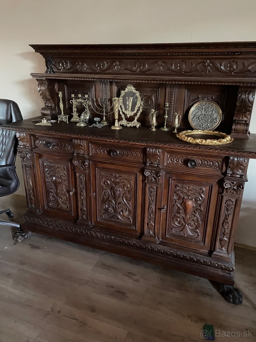 Krásny historický príborník 1880–1910 – TOP stav - 3